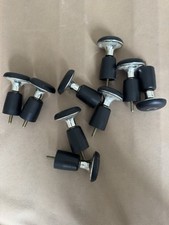 9 Black And Silver Plastic Furniture Bed Sofa Legs M8 Screw Good Condition