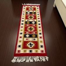 Vintage Handmade Flatweave Anatolian Turkish Pure Wool Kilim Rug Runner Carpet