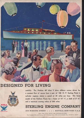 1933 sterling engine motorboat - 1933,