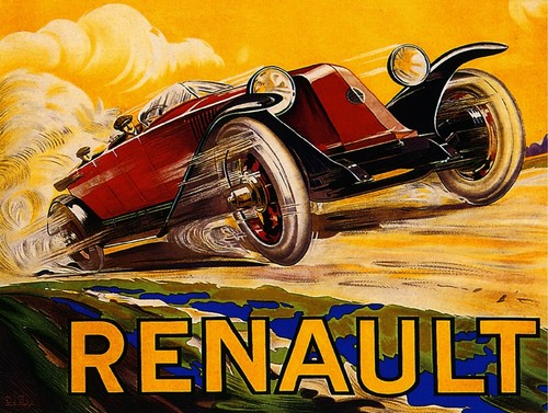 Renault retro metal aluminium - renault,,