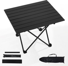 Warmiehomy Small Folding Camping Table, Portable Lightweight Aluminum Alloy Outd