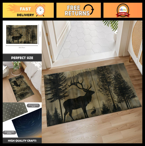Rustic elk silhouette - elk, door