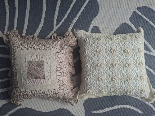 Two vintage cushions crochet - vintage,