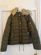 Topshop Khaki Puffer Jacket