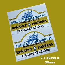 Renault Fontana Coppa Paolo 85 Race Rally Car Vinyl Sticker Decal Classic Car Uk