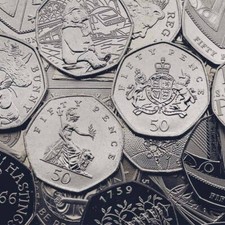 Rare 50p Fifty Pence coin Variations, advertised as Circulated some EF/aUnc