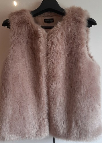 Topshop faux fur gilet size - faux,