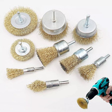 9 Pcs Brush Drill Attachment Bit Kit Wire Cleaning Wheel for Cleaning Rust UK