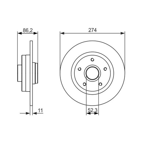 Bosch rear brake discs - bosch,