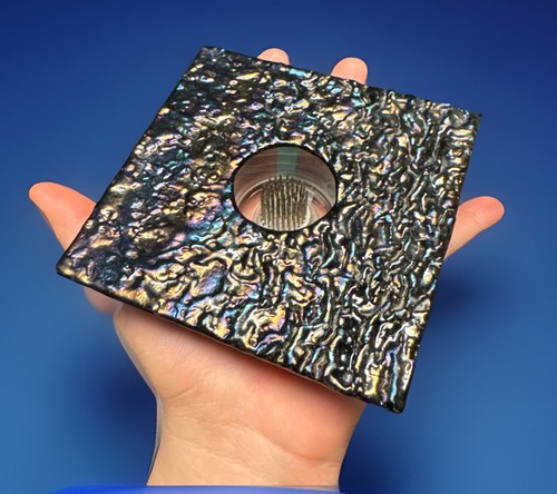 Vtg dichroic iridescent art - dichroic,