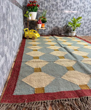 Ethnic Kilim Wool Jute Rug