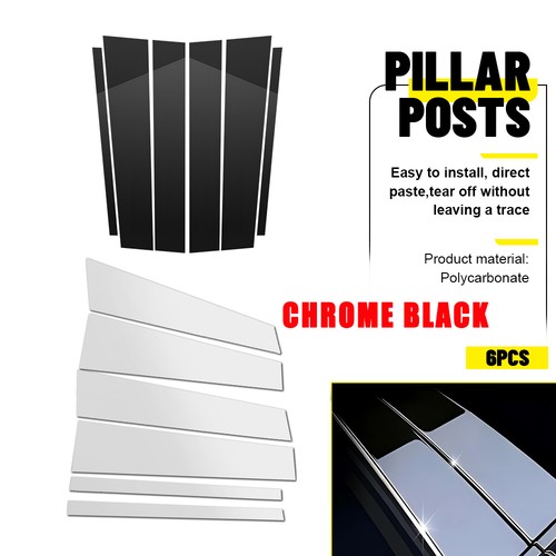 Gloss black chrome pillar - chrome, post