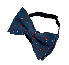 medium denim dark blue bow tie