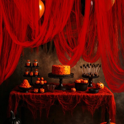 15x5m halloween blood red - halloween,