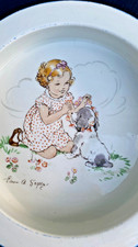 1930's Eileen Soper Nursery china bowl with puppy Playtime series by Paragon