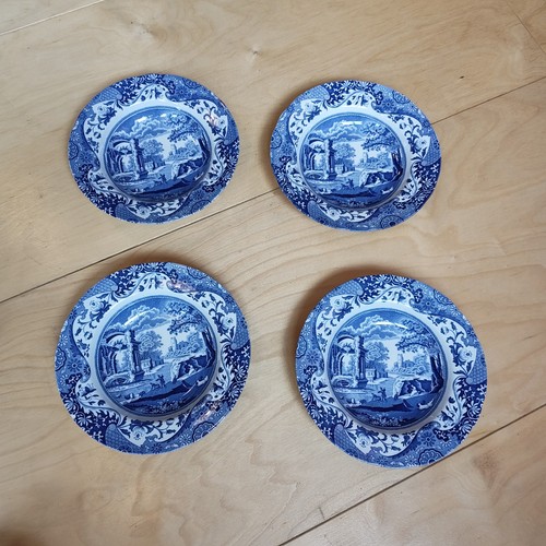 Spode italian blue soup bowls - italian,