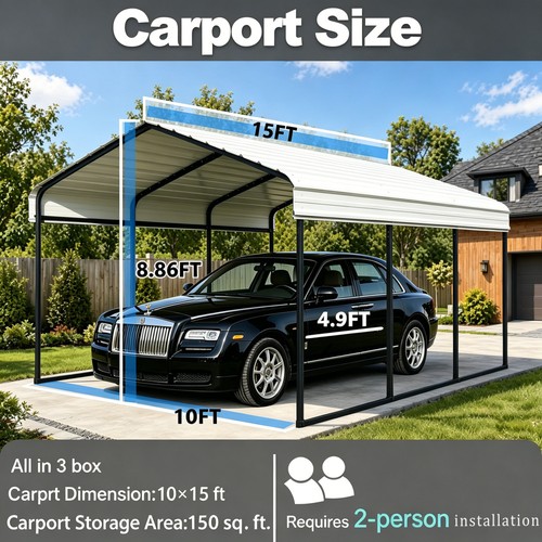 10x15 metal carport - ft,