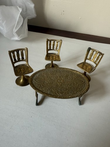 Dollhouse furniture brass - furniture,