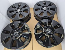 4X BLACK GENUINE AUDI A3 VW GOLF MK 5 6 7 TOURAN CADDY LIFE 16" ALLOY WHEELS