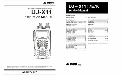 Alinco x11 instruction - alinco, dj-x11