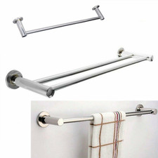 40 - 60cm Towel Rail Rack Holder Storage Wall Mounted Bathroom Hand Shelf Chrome