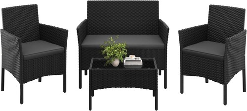 Piece black grey - , rattan