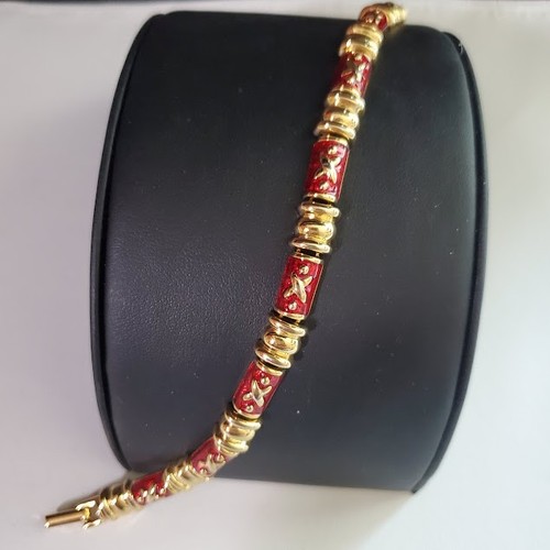 Joan rivers gold tone red - gold,