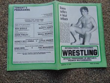 British wrestling programme (Fit Finlay v Ray Steele/ Jones v Murphy, Morecambe)