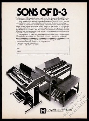 1978 hammond b3000 b200 - hammond,
