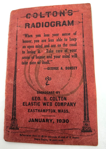 Colton radiogram january - radiogram,