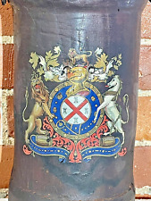 English Leather Cannonball Ammunition Cordite Carrier Holder Militaria C1850