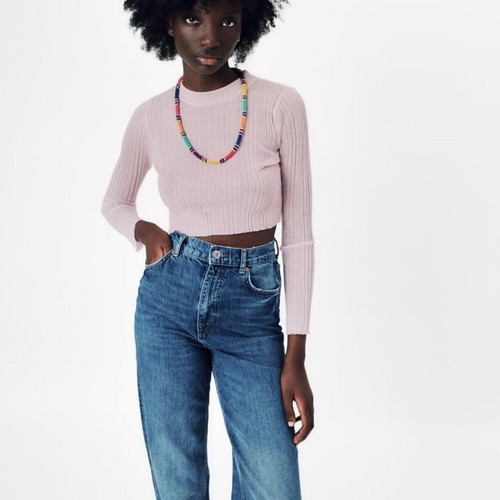 Zara pale lilac ribbed fine - zara,