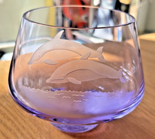 Caithness Glass Vase Dolphin Pattern