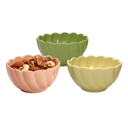 Set scalloped ceramic - set, of