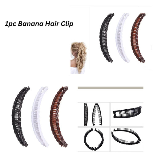 Large banana hair clip twisted - banana,