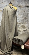 2 Metres 100% Pure Wool Houndstooth Tweed Fabric Woven Uk Yorkshire Mills