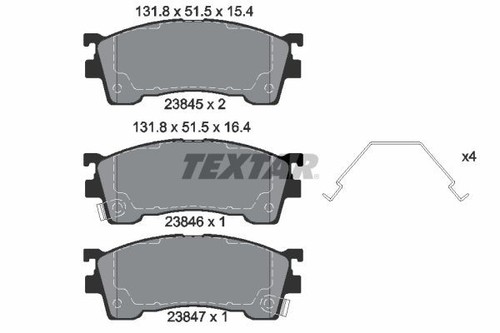 Textar 2384504 front brake pad - 2384504,