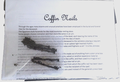 Coffin nails for use - for, spells