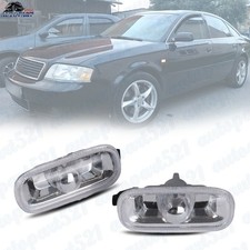 Side Indicator Clear Glass Indicator Fender 8E0949127 2PC For Audi A4 S4 A6 S6