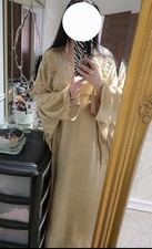 Gold Shimmer Kaftan Dress
