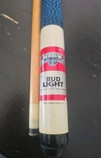 VINTAGE 1998 Two-Piece Screw In Bud Light Beer Pool Stick With Case