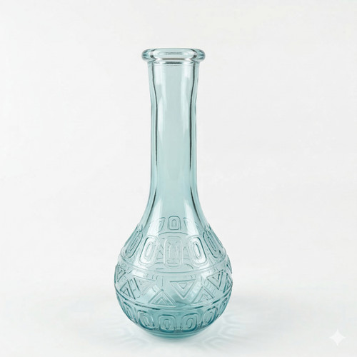 Aqua blue glass bud - vase, |