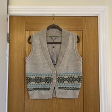 Fat Face Beige Fair Isle Knit