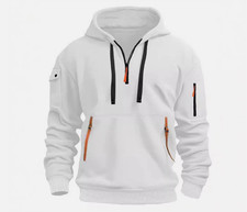 2025 Men's Retro Half-Zip Hoodie - Winter Work Jumper Fleece Pullover S-3XL