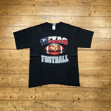 Vintage Gildan 00s Texas Football black tshirt USA American Longhorns university