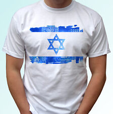 Israel flag white t shirt