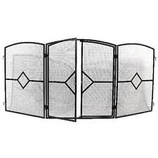 INGLENOOK HEAVY DUTY DELUXE DIAMOND ORNATE STOVE GUARD SCREEN BLACK ING023