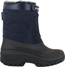 Men's Unisex Groundwork LS88 Mucker Stable Yard Zip Up Boots Navy Blue