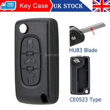 3 Button Key Fob Case CE0523 for Citroen Berlingo Peugeot Partner Fiat Scudo Van
