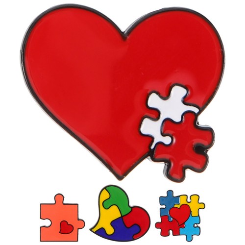 Metal rainbow puzzle lapel - metal,